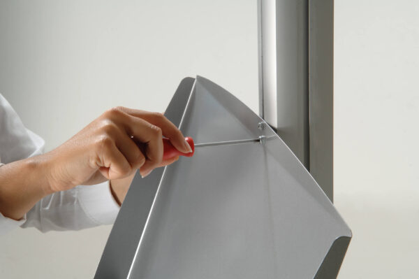 Infodisplay folderhouder staal dubbelzijdig